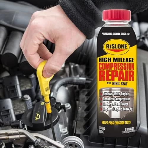 Rislone High Mileage Compression Repair with Ring Seal 16.9 oz (499 ml) Bottles, 12-Pack | Restores Lost Power & Fixes Blow-By thumbnail 5