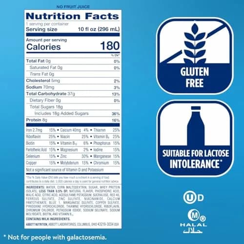Ensure Clear Nutrition Drink Blueberry Pomegranate 296ml (10 Fl Oz) | 8g Protein, 0g Fat, Gluten-Free thumbnail 6