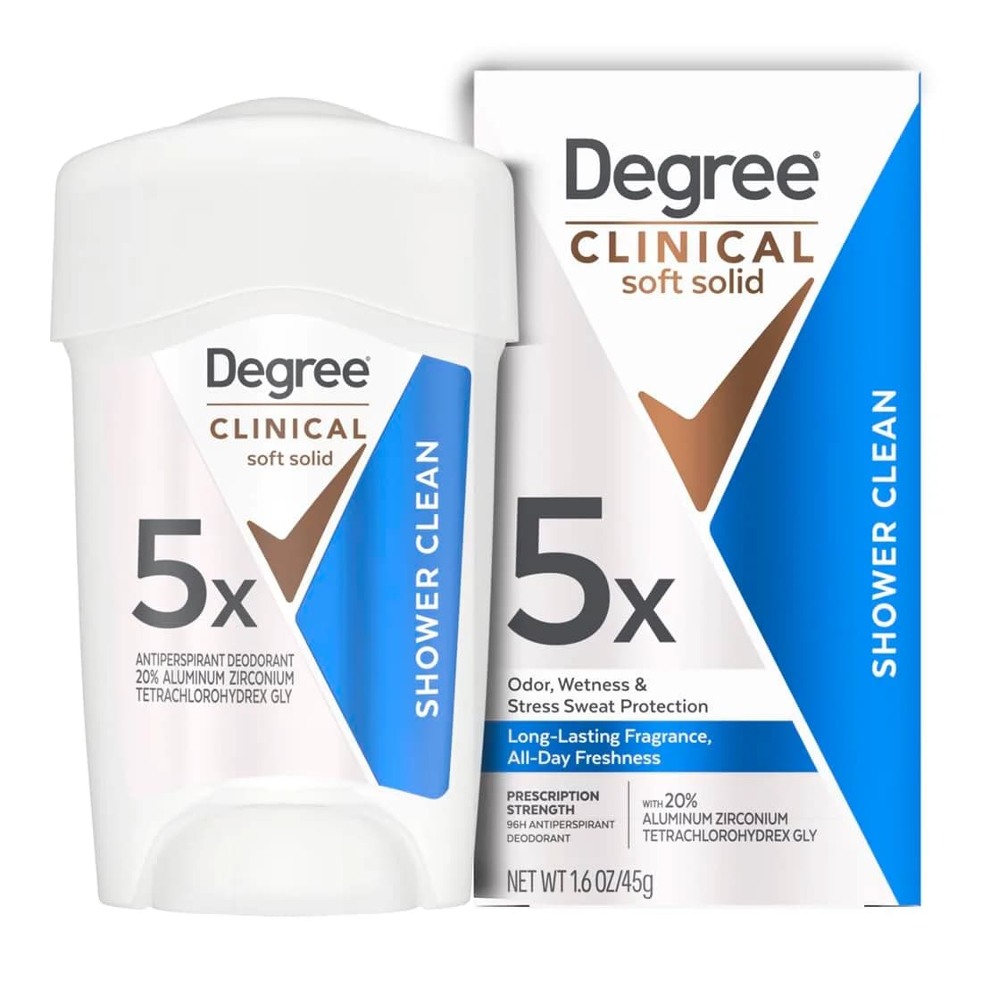 Degree Clinical Antiperspirant Deodorant Soft Solid 1.7 oz | 96-Hour Sweat & Odor Protection - main product image