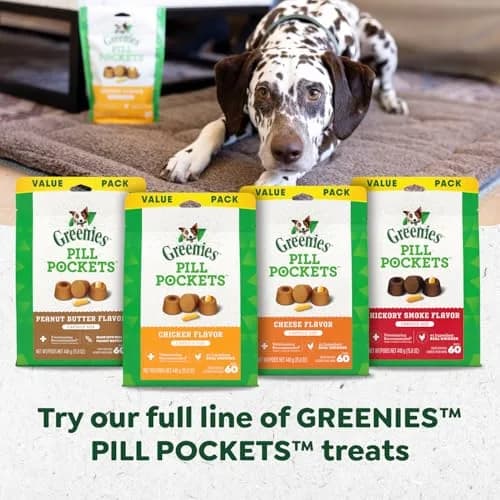 Greenies Pill Pockets Peanut Butter Large Size Dog Treats 180 Count (7.9 oz x 6) | Vet-Recommended Medicine Masking thumbnail 9