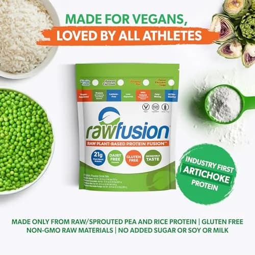 SAN Rawfusion Vegan Protein Powder, Vanilla Bean | 21g Plant-Based Protein, Low Net Carbs, Gluten-Free thumbnail 5