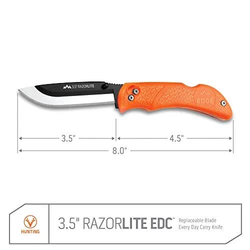 OUTDOOR EDGE Razor-Lite Folding Hunting Knife – 3.5" Replaceable Blades | Non-Slip Rubber Handle thumbnail 4