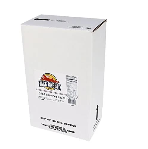 Jack Rabbit Dried Navy Beans 20 lbs | High Protein, Non-GMO, Gluten-Free thumbnail 1