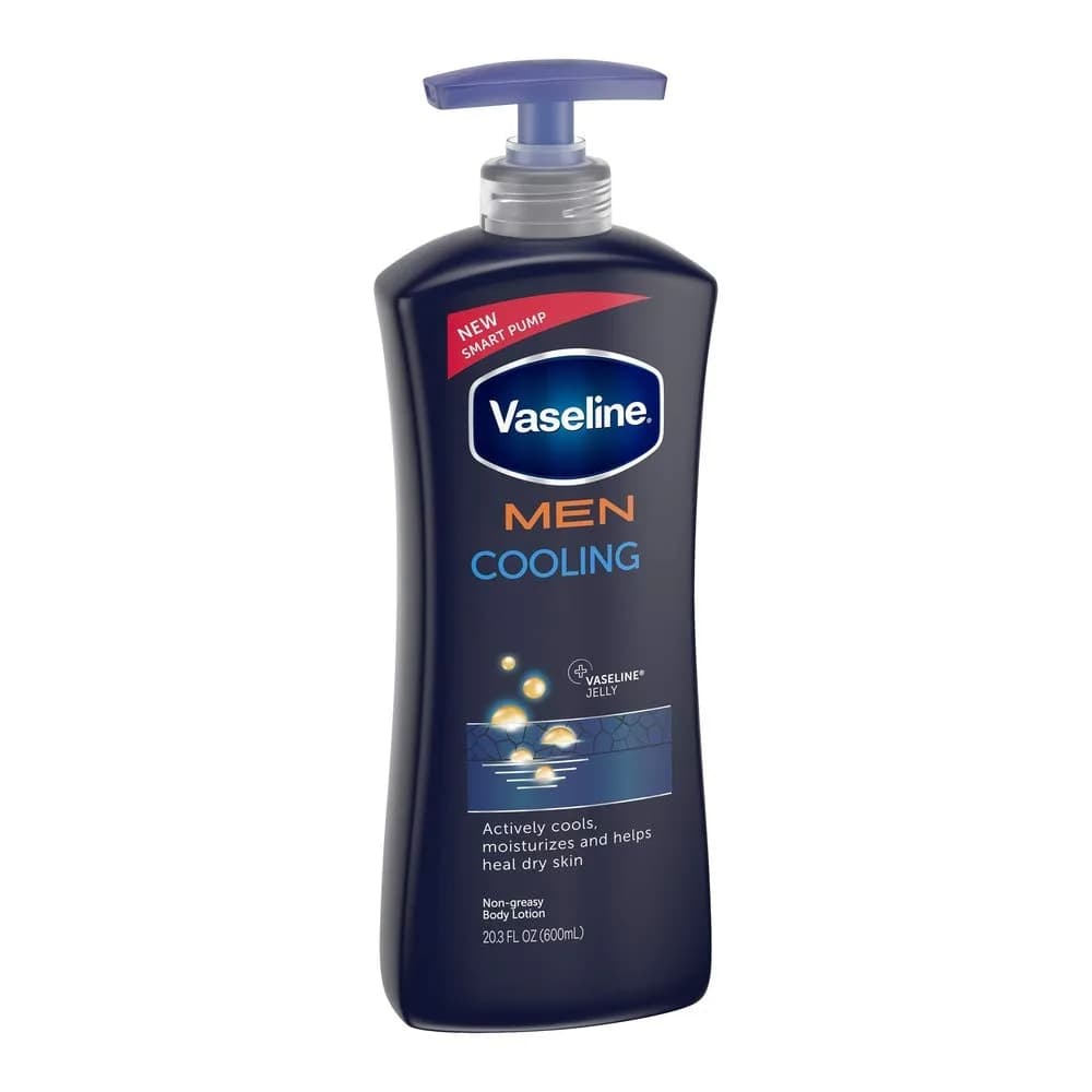 Vaseline Men Cooling Hydration Body Lotion 20.3 Fl Oz (6 Pack) | Deep Moisturizer for Men — 20.3 Fl Oz