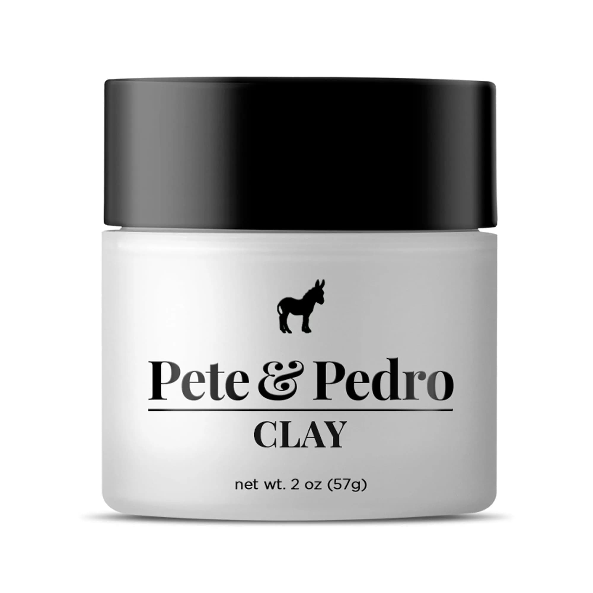 Pete & Pedro Hair Styling Clay 2 oz | Medium Hold, Low Shine, Matte Finish for Men — White