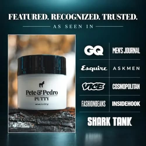 Pete & Pedro Hair Putty Strong Hold, Low Shine, Matte Finish Hair Clay 2 oz | Water-Based, Paraben-Free Styling Aid thumbnail 5