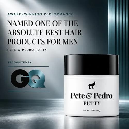 Pete & Pedro Hair Putty Strong Hold, Low Shine, Matte Finish Hair Clay 2 oz | Water-Based, Paraben-Free Styling Aid thumbnail 6