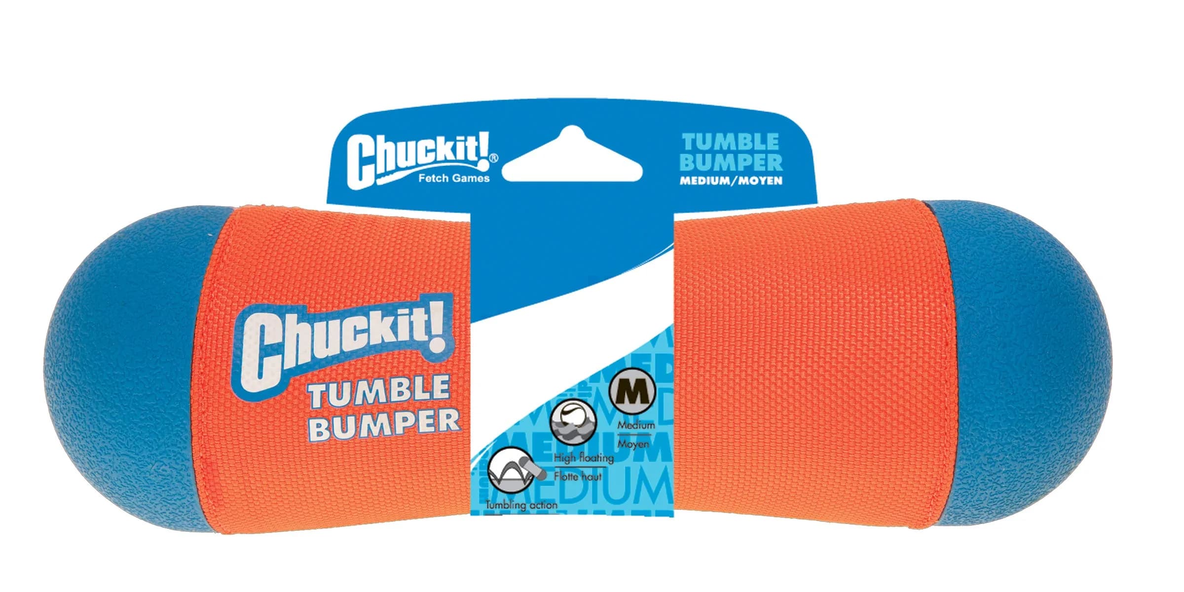 ChuckIt! Tumble Bumper Dog Toy Medium | Random Bounce & High Float for Water Play - main product image