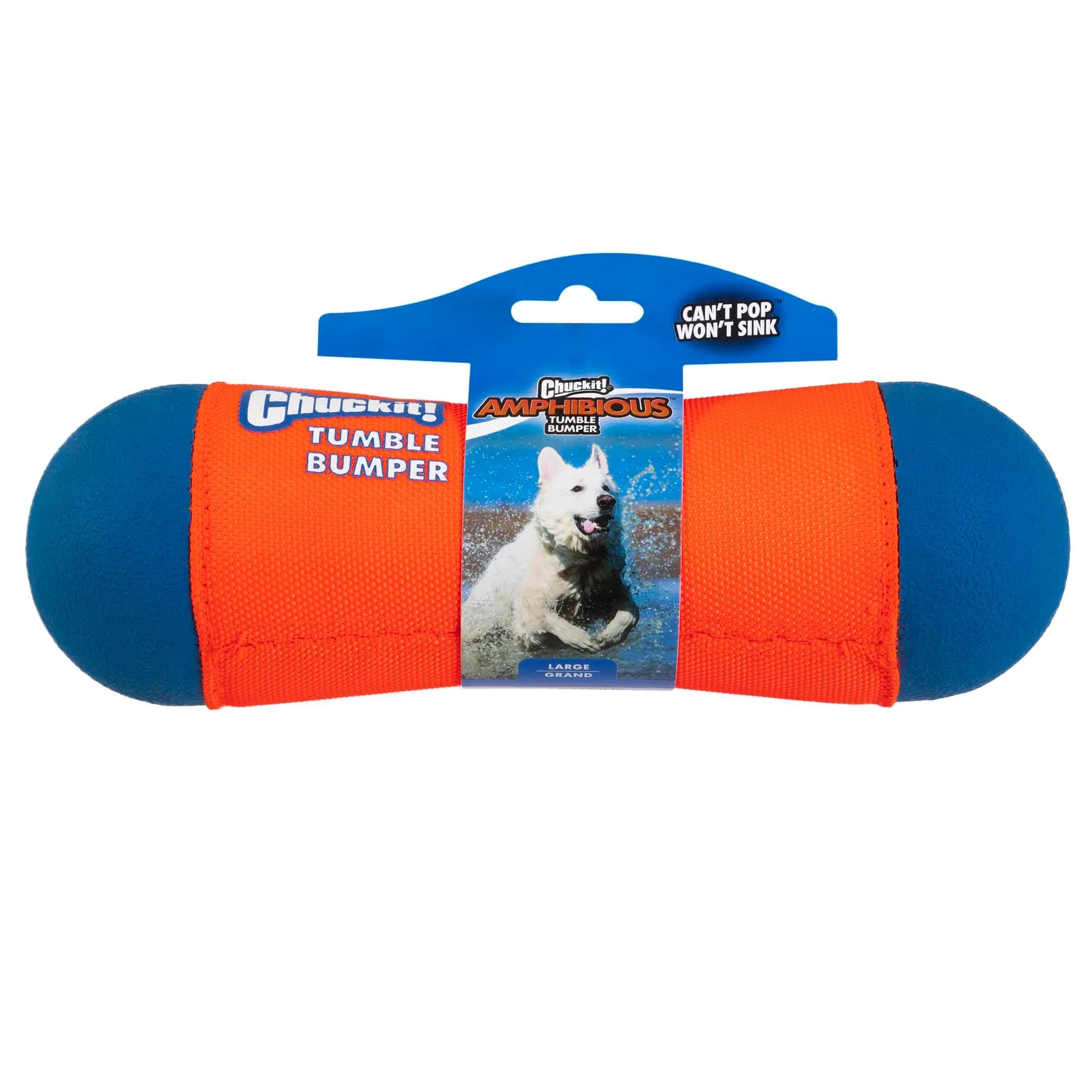 Chuckit! Amphibious Tumble Bumper Dog Toy Large (Pack of 12) | Floats High, Bounces Randomly — Large