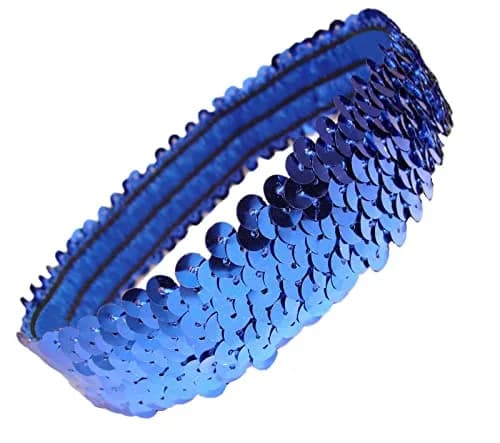 Kenz Laurenz 12 Sequin Headbands Elastic Stretch Sparkly Headband for Teens Girls Women Fits Most thumbnail 4