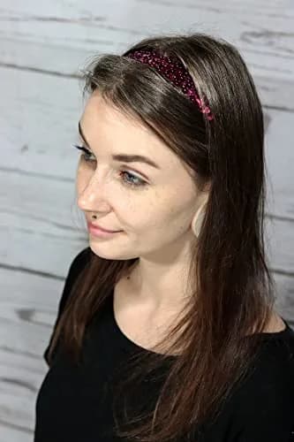 Kenz Laurenz 12 Sequin Headbands Elastic Stretch Sparkly Headband for Teens Girls Women Fits Most thumbnail 6