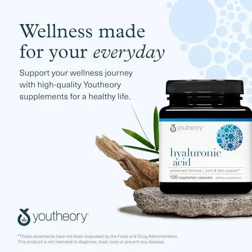 Youtheory Hyaluronic Acid Advanced Formula 120 Vegetarian Capsules | Supports Joint Health & Skin Vitality thumbnail 8