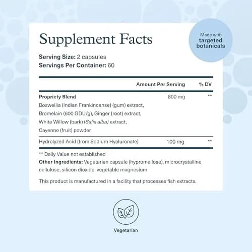 Youtheory Hyaluronic Acid Advanced Formula 120 Vegetarian Capsules | Supports Joint Health & Skin Vitality thumbnail 2