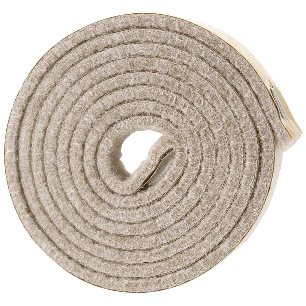 SOFTTOUCH Heavy Duty Felt Strip Roll 1.27cm x 152cm (1/2" x 60") | Protects Hard Floors & Furniture — Beige / 1/2" x 60"