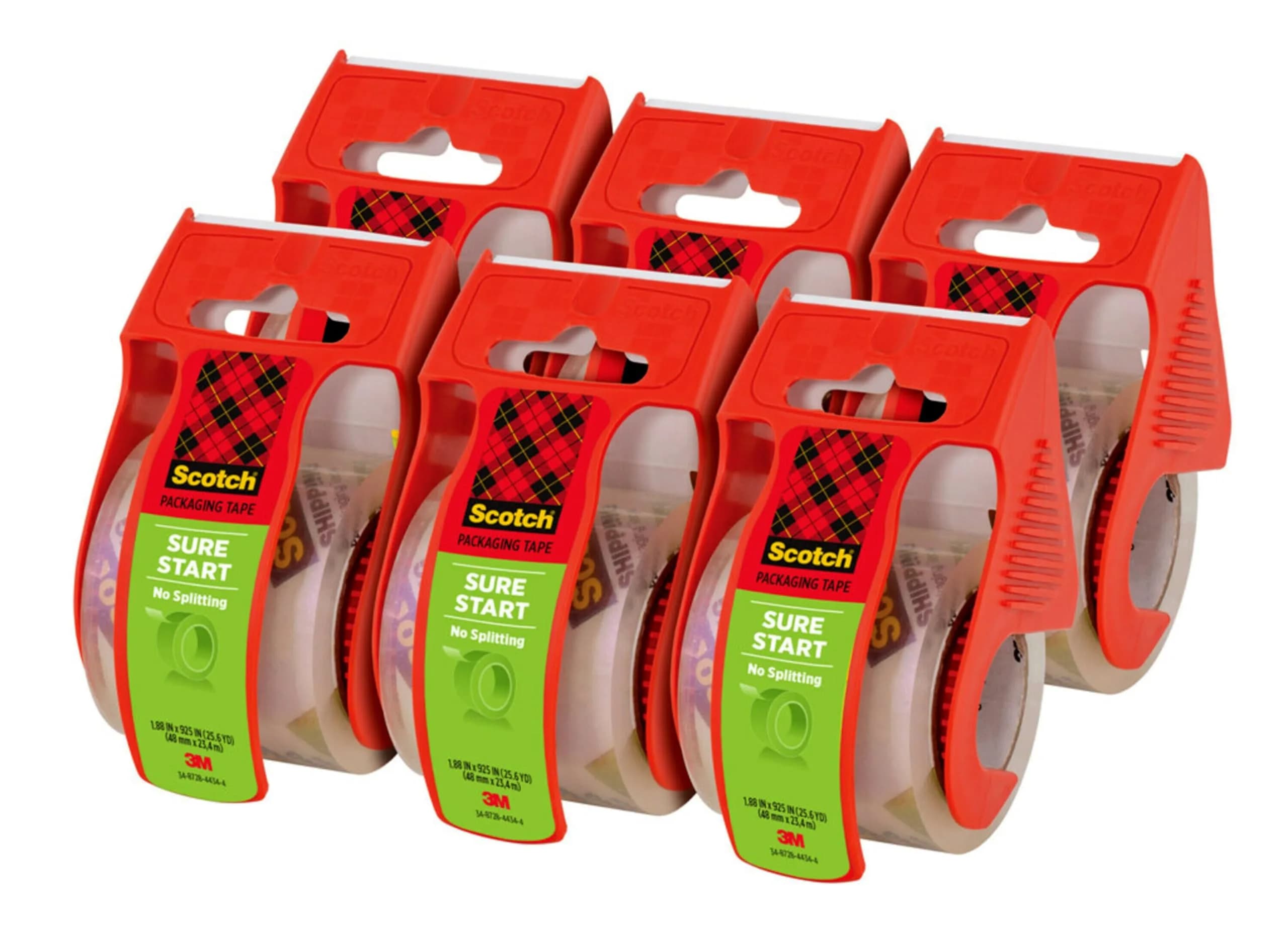 Scotch Packing Tape, Clear, 1.88 in. x 22.2 yd., 6 Rolls | Easy Unwind & Strong Hold thumbnail 2