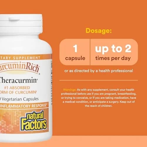 Natural Factors CurcuminRich Theracurmin 30 mg Turmeric Curcumin | Supports Inflammation & Heart Health thumbnail 3
