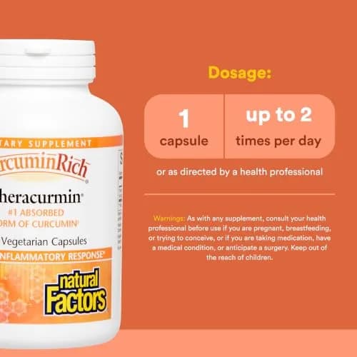 Natural Factors CurcuminRich Theracurmin 30 mg Turmeric Curcumin | Antioxidant & Joint Support (120 Count) thumbnail 3