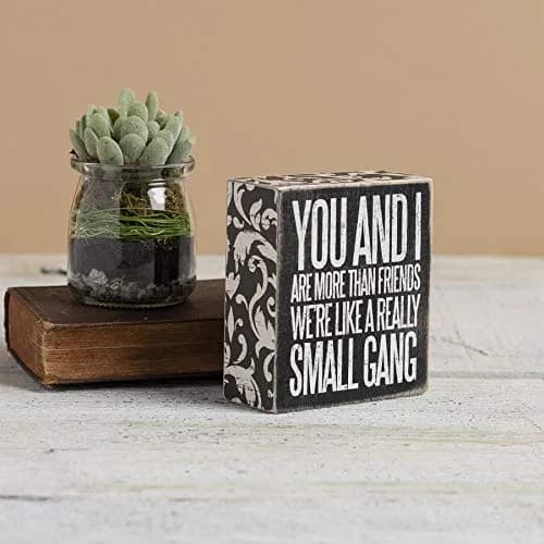 Primitives by Kathy You and I Box Sign 10cm x 11.4cm | Friends Sentiment with Distressed Finish thumbnail 2