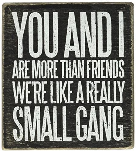 Primitives by Kathy You and I Box Sign 10cm x 11.4cm | Friends Sentiment with Distressed Finish thumbnail 3