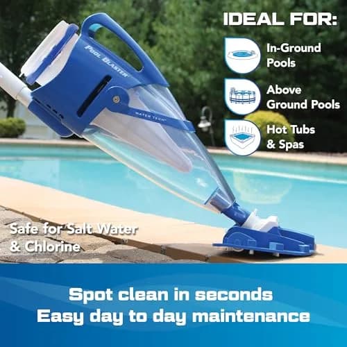POOL BLASTER Centennial Cordless Pool Vacuum for Above Ground Pool w/Pole | Battery-Powered, Handheld, XL Debris Chamber thumbnail 2