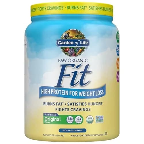 Garden of Life Raw Organic Fit Vegan Protein Powder Original 427g (14 Oz) | 28g Plant Protein for Weight Management thumbnail 1