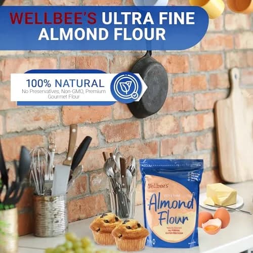 Wellbee's Almond Flour, Extra Fine, Gluten Free, Blanched, Low Carb, All Purpose, 5 lbs | Certified Kosher & Gluten Free thumbnail 4
