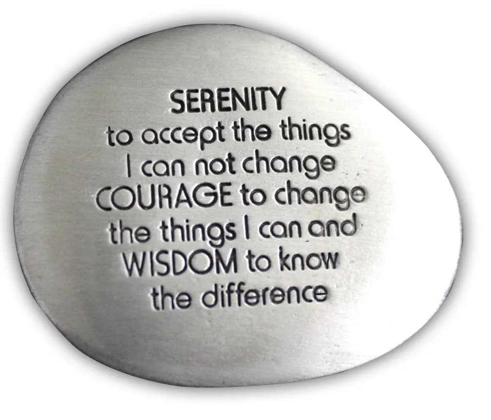 Cathedral Art Serenity Prayer Soothing Stone 3.81cm (1.5-inch) | Engraved Rock with Inspirational Words - main product image