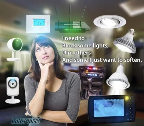LIGHT DIMS Original Strength LED Light Dimming Shapes 50-80% Black (1 Sheet) thumbnail 8