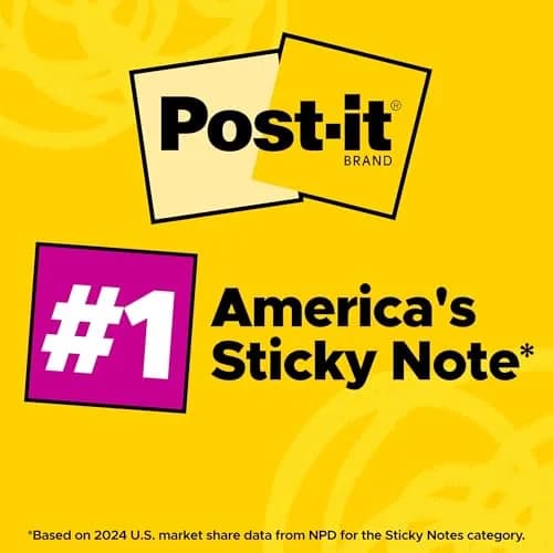 Post-it Super Sticky Notes 3 x 3 in Neon Fizz 24 Pads (70 Sheets/Pad) | 2X Sticking Power thumbnail 6
