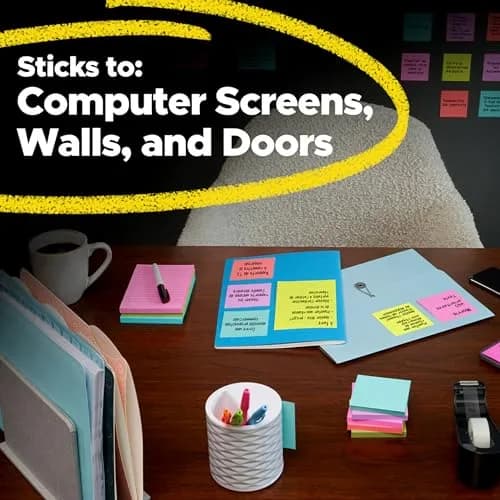 Post-it Super Sticky Notes 3 x 3 in Neon Fizz 24 Pads (70 Sheets/Pad) | 2X Sticking Power thumbnail 8