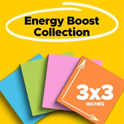 Post-it Super Sticky Notes 3 x 3 in Neon Fizz 24 Pads (70 Sheets/Pad) | 2X Sticking Power thumbnail 3