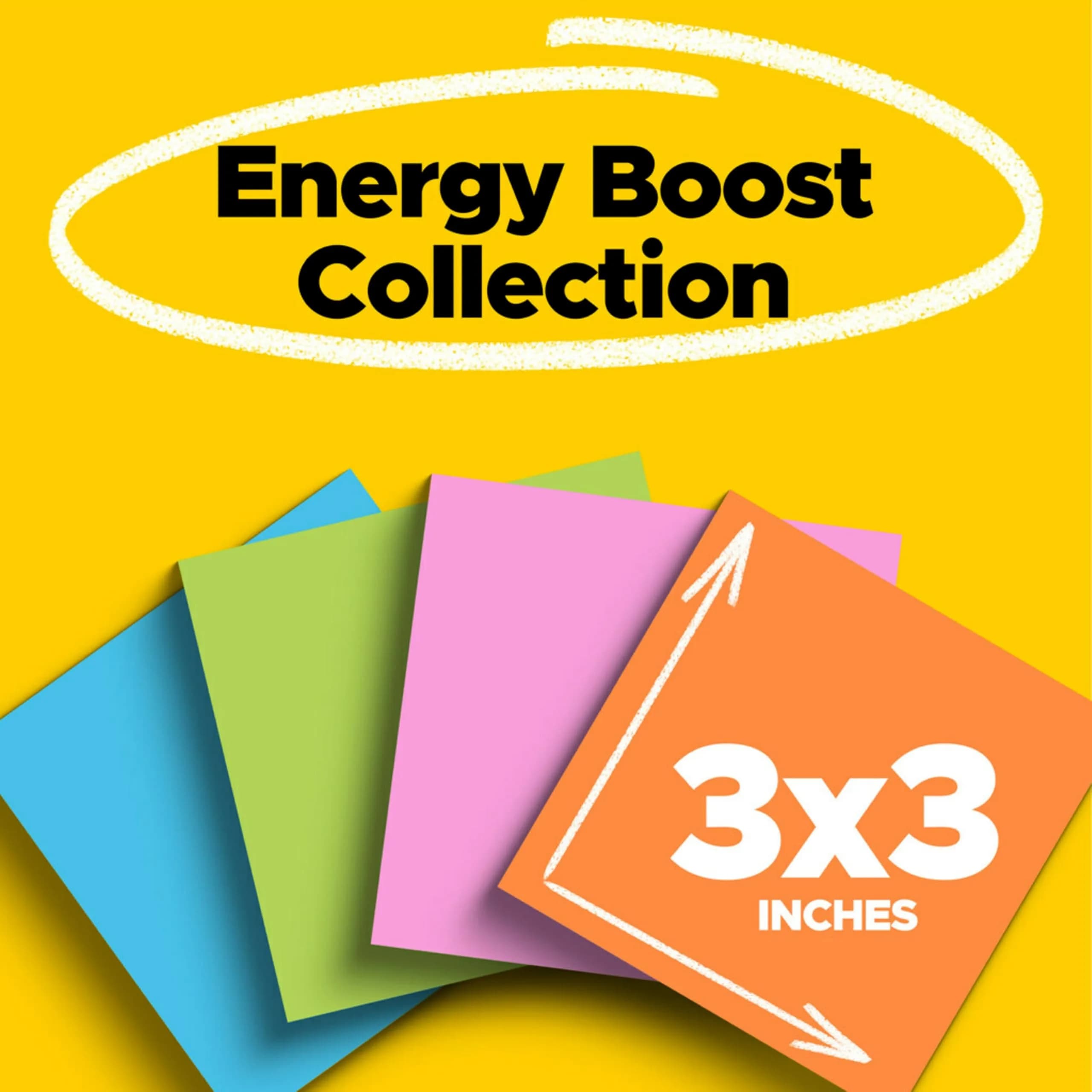 Post-it Super Sticky Notes 3 x 3 in Neon Fizz 24 Pads (70 Sheets/Pad) | 2X Sticking Power - view 3