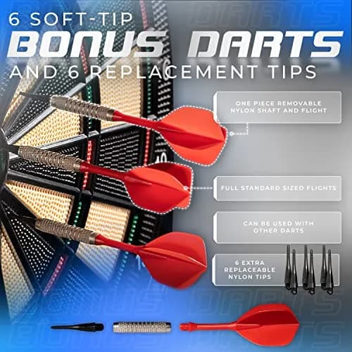 Franklin Sports FS1500 Electronic Dartboard 15" | 65 Game Variations for All Ages thumbnail 5