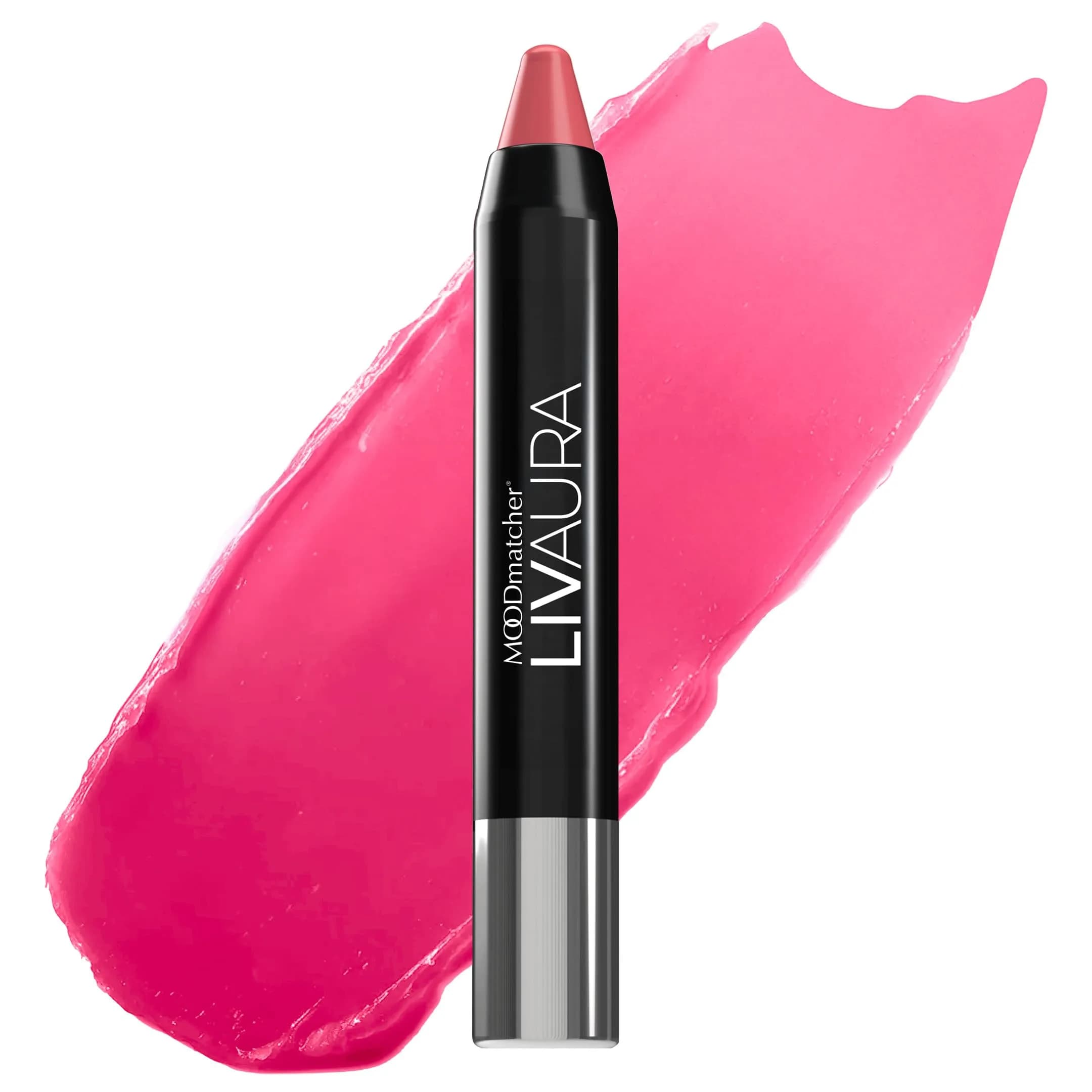 MOODmatcher LIVAURA Long Lasting Twist Stick Lipstick – Color Changing Moisturizing Cream Lipstick, Smudge Proof, Easy to Apply, Made in USA (Red) — Pink