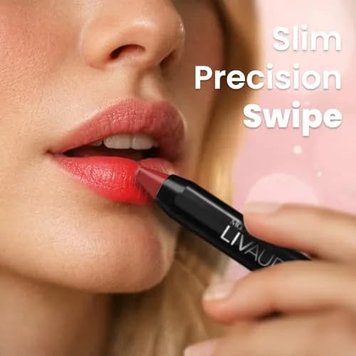 MOODmatcher LIVAURA Long Lasting Twist Stick Lipstick – Color Changing Moisturizing Cream Lipstick, Smudge Proof, Easy to Apply, Made in USA (Red) thumbnail 6