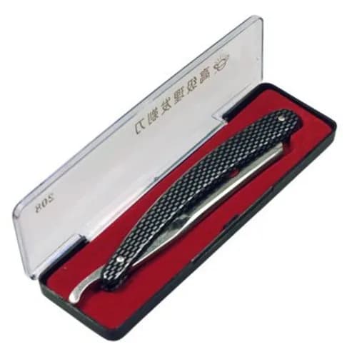 Gold Dollar Straight Razor 5/8 Blade with Faux Carbon Acrylic Handle | Classic Wet Shaving Tool thumbnail 5