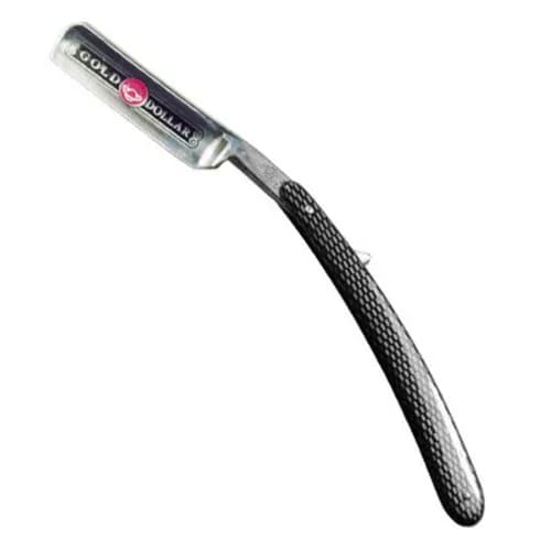 Gold Dollar Straight Razor 5/8 Blade with Faux Carbon Acrylic Handle | Classic Wet Shaving Tool thumbnail 2