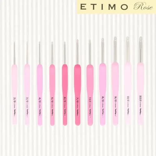 Tulip Company TER-004E Tulip Etimo Rose crochet hook 3/2.2mm | Silicone ergonomic handle for crochet in India thumbnail 7