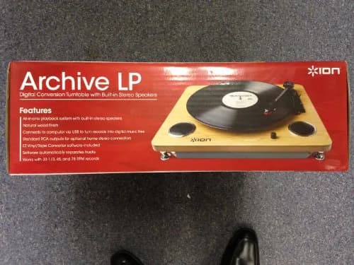 ION Archive LP Turntable with Built-In Speakers & Digital Conversion | 33/45/78 RPM, Diamond Stylus thumbnail 5