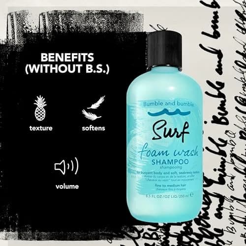 Bumble and bumble. Surf Foam Wash Texturizing Shampoo | Adds Lightweight Seabreezy Texture and Volume | For Fine to Medium Wavy, Straight, 8.5 Fl Oz thumbnail 4