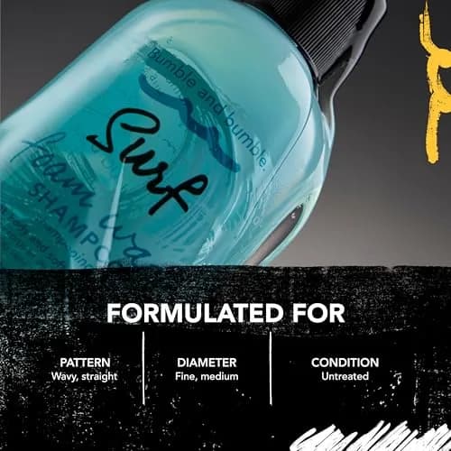 Bumble and bumble. Surf Foam Wash Texturizing Shampoo | Adds Lightweight Seabreezy Texture and Volume | For Fine to Medium Wavy, Straight, 8.5 Fl Oz thumbnail 3