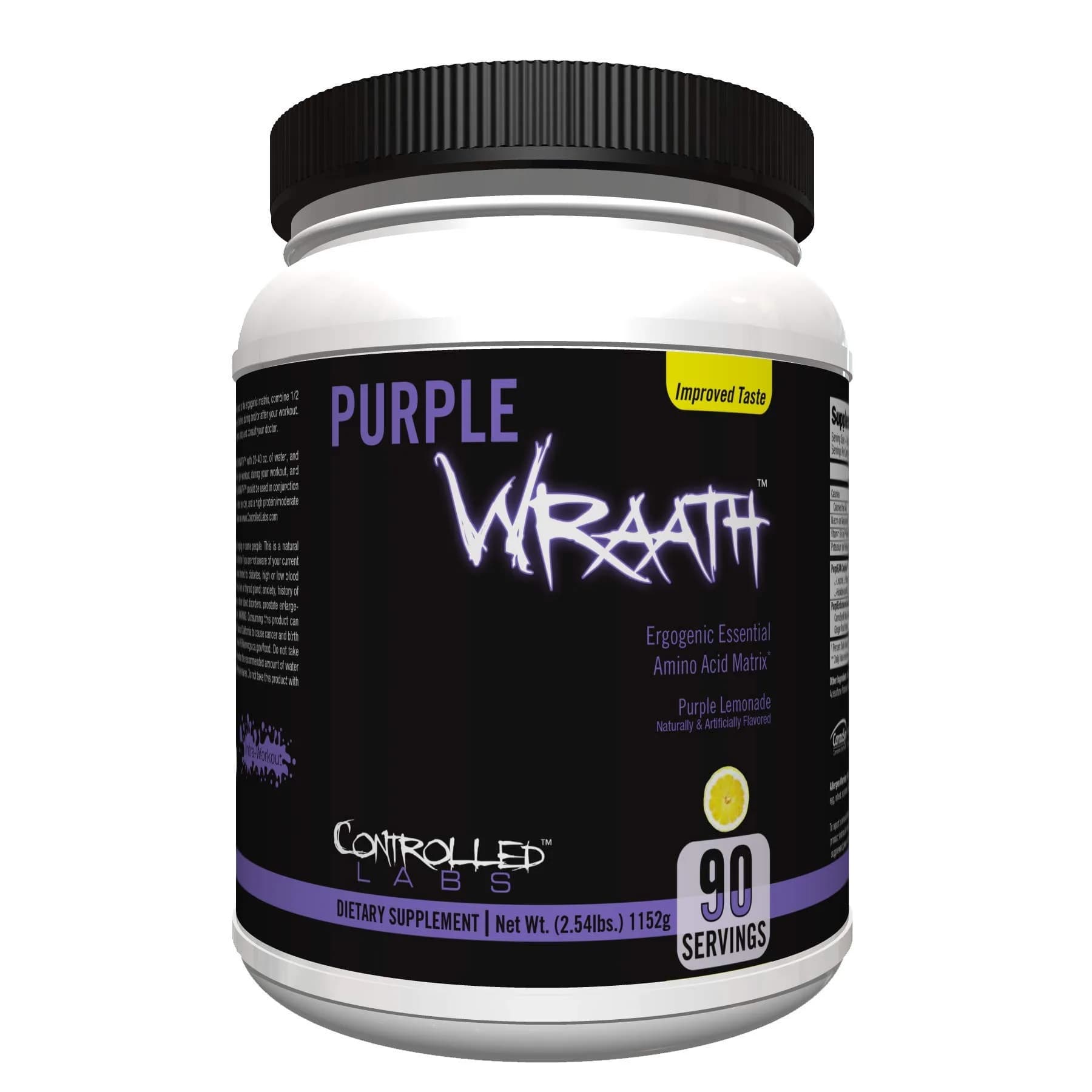 CONTROLLED LABS Purple Wraath BCAA & EAA Amino Acid Supplement 2.44lb | Supports Lean Gains & Recovery — Lemonade