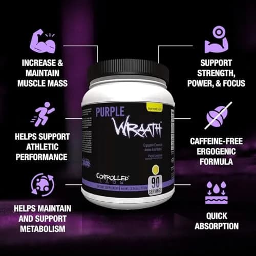 CONTROLLED LABS Purple Wraath BCAA & EAA Amino Acid Supplement 2.44lb | Supports Lean Gains & Recovery thumbnail 2