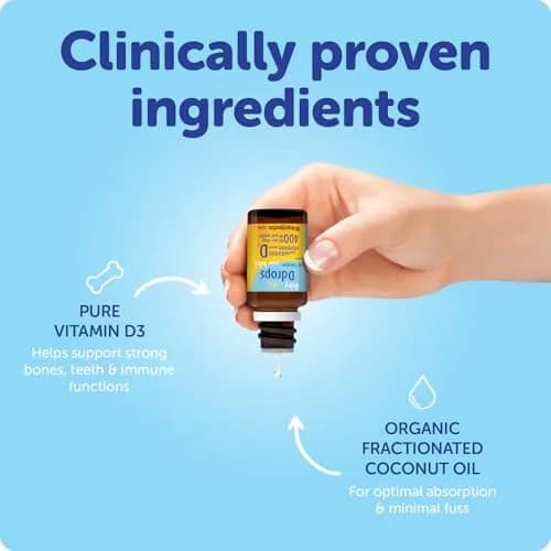 Baby Ddrops Liquid Vitamin D 400IU (2.5ml / 90 Drops) | Supports Healthy Growth & Development thumbnail 6