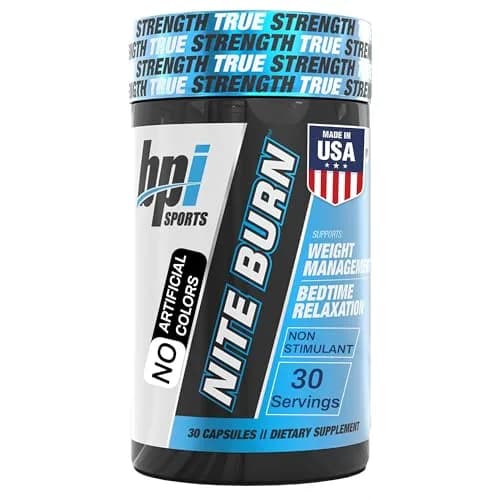 BPI Sports Nite Burn Nighttime Fat Burner & Sleep Support 30 Capsules | Keto-Friendly Weight Loss & Metabolism Boost thumbnail 1