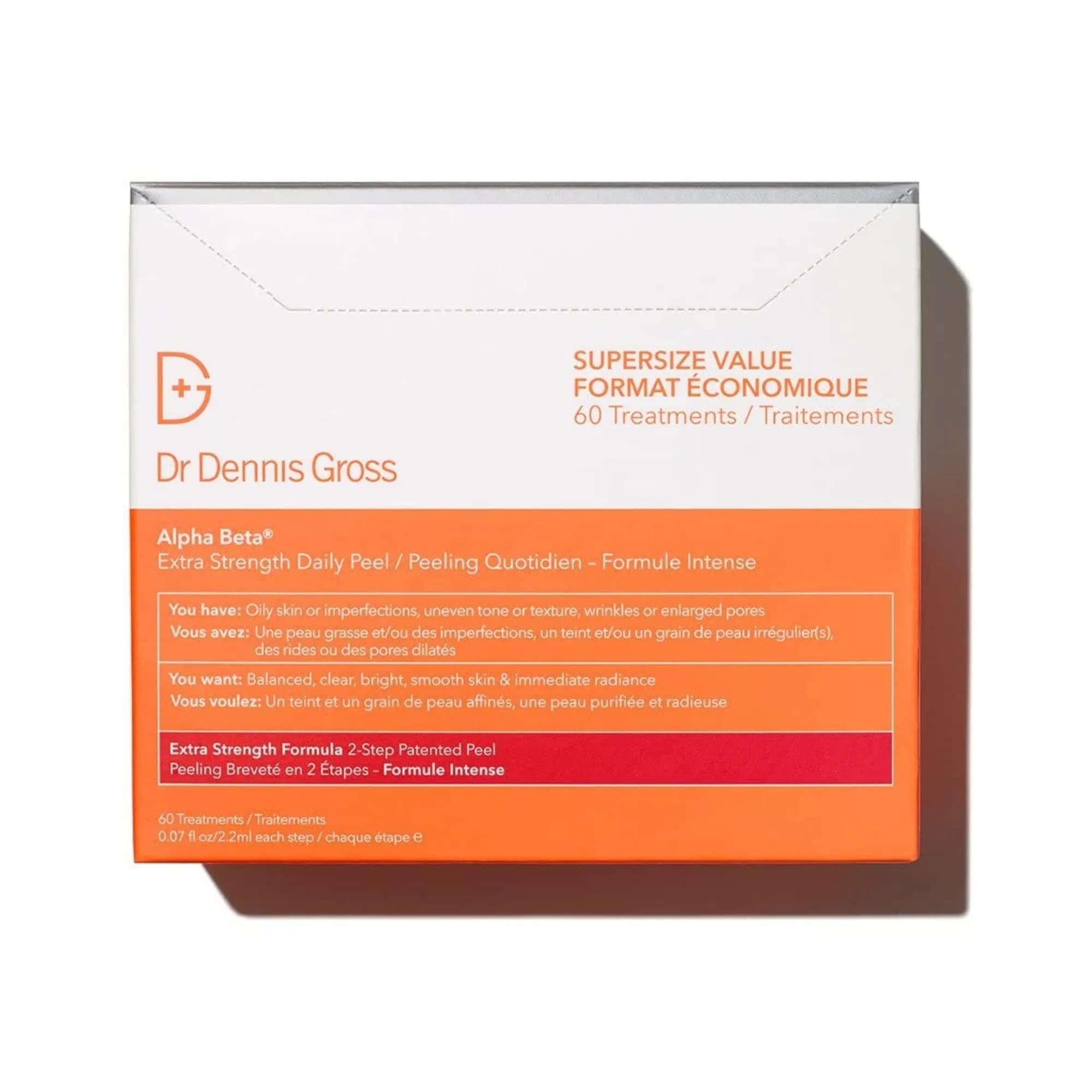 Dr Dennis Gross Alpha Beta Extra Strength Exfoliating Daily Peel - 60 Pack | Professional Results at Home — Wipe