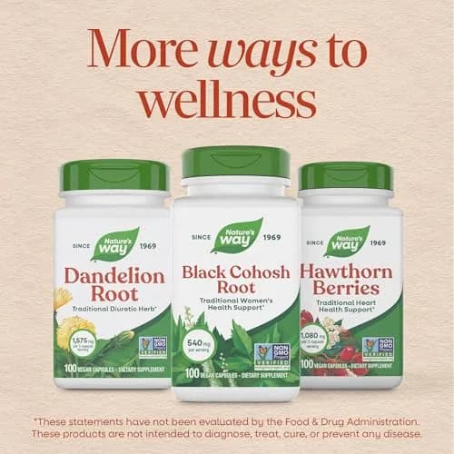 Nature's Way Black Cohosh Root Capsules, Vegan, 180 Count | Traditional Women's Herbal Supplement thumbnail 7