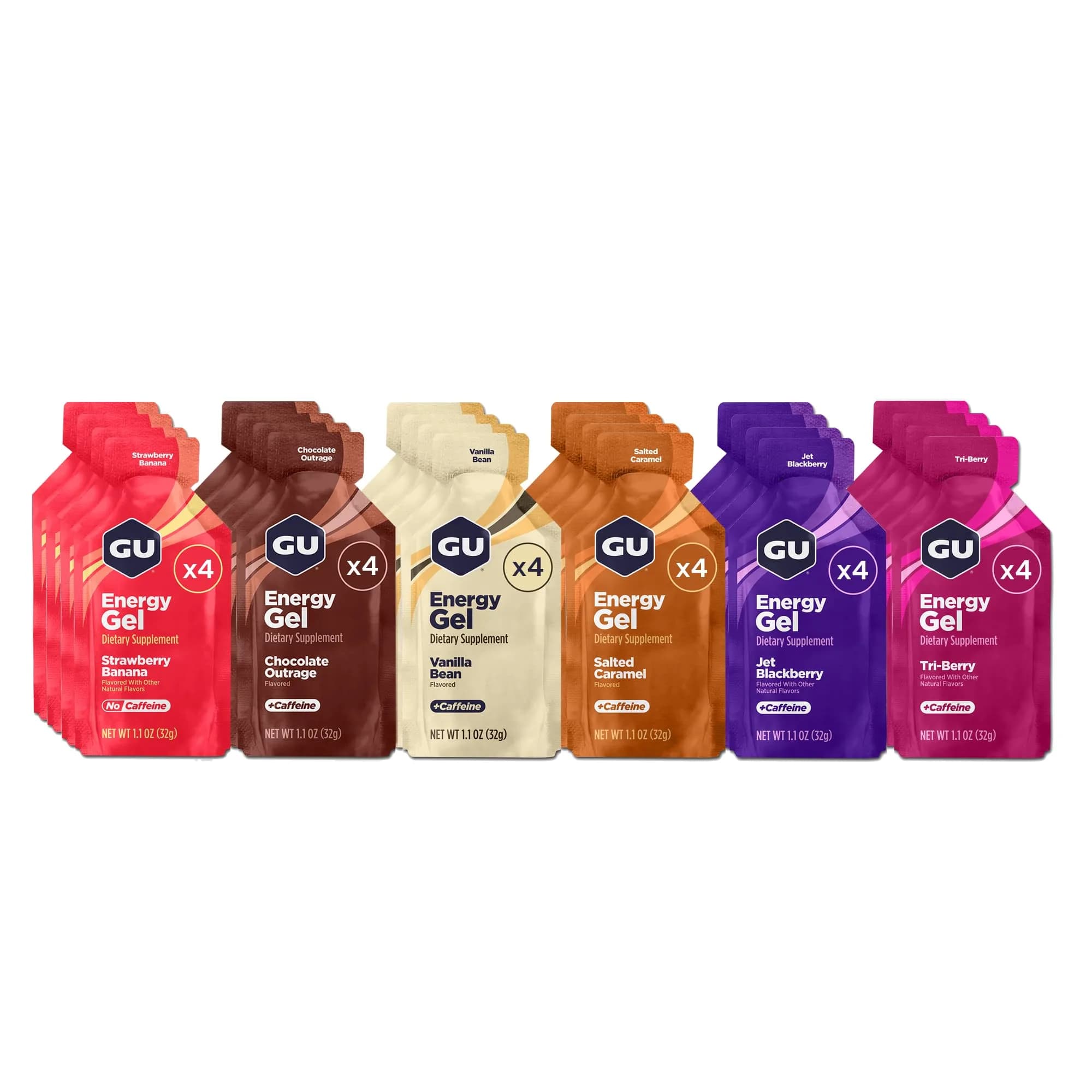 GU Energy Original Energy Gels Assorted Flavors 26.4ml (1.1 Fl Oz) | Dual Source Energy for Athletes - main product image