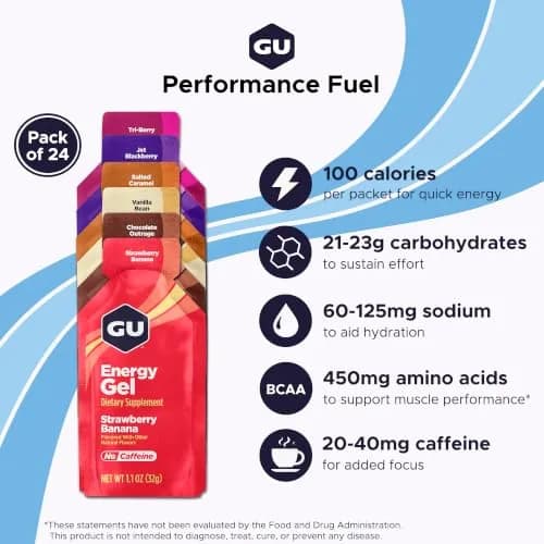 GU Energy Original Energy Gels Assorted Flavors 26.4ml (1.1 Fl Oz) | Dual Source Energy for Athletes thumbnail 2