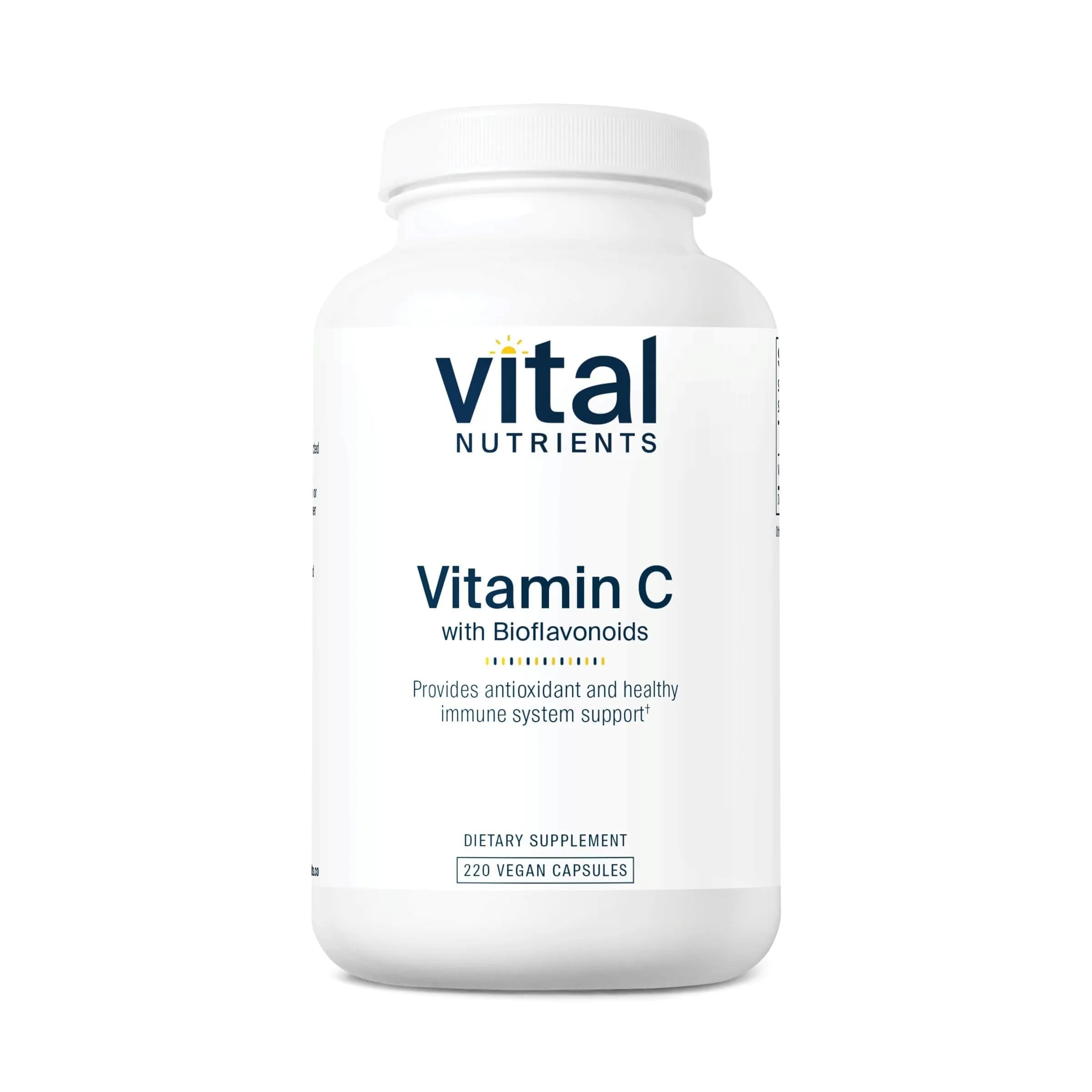 Vital Nutrients Vitamin C with Bioflavonoids 220 Capsules | Supports Immunity & Antioxidants — Capsule